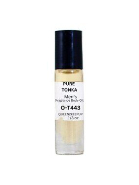 Pure Tonka Men's Body Oil Sweet Tonka Coffee and Warm Gourmand Roll-On Fragrance
